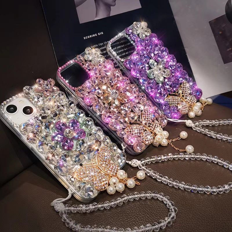 DIY iPhone Case with Rhinestone Bow