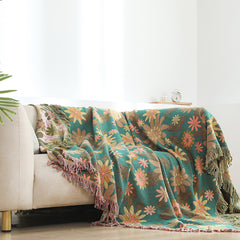 Lotus Flower Cotton Gauze Blanket