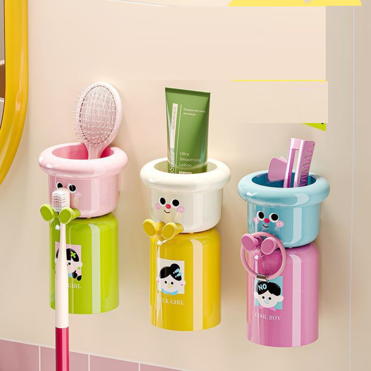 Magnetic toothbrush cup