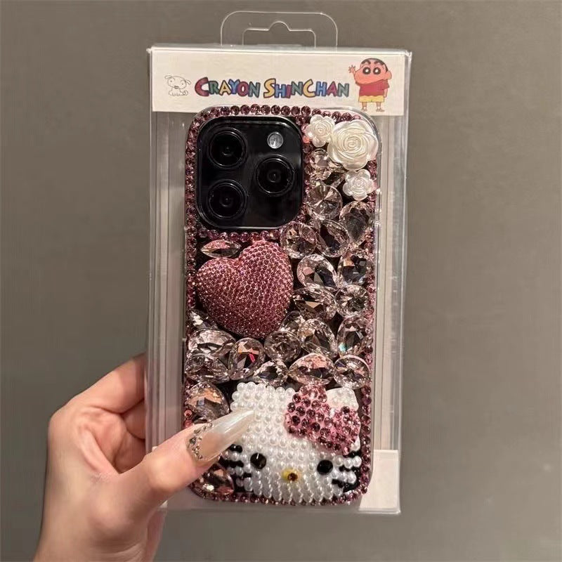 DIY iPhone Case with Rhinestones Hello Kitty