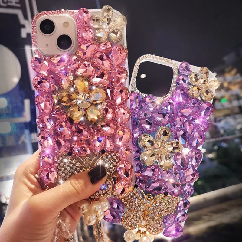 DIY iPhone Case with Rhinestone Bow
