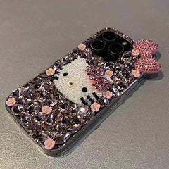 DIY iPhone Case with Rhinestones Hello Kitty