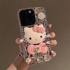 DIY iPhone Case with Rhinestones Hello Kitty