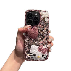 DIY iPhone Case with Rhinestones Hello Kitty