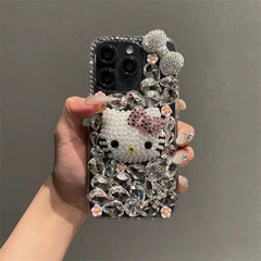 DIY iPhone Case with Rhinestones Hello Kitty