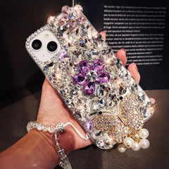 DIY iPhone Case with Rhinestone Bow