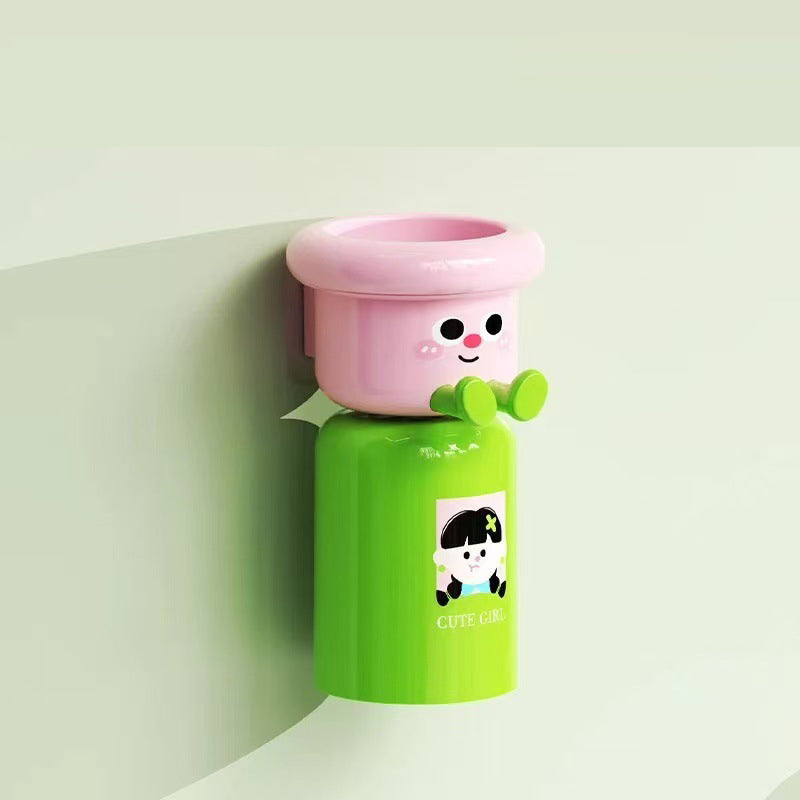 Magnetic toothbrush cup