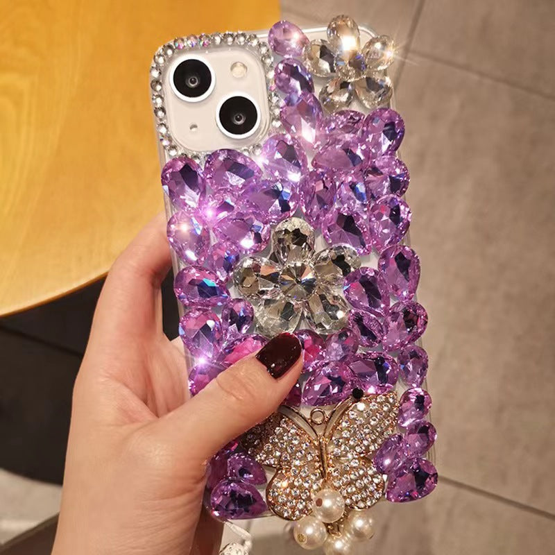 DIY iPhone Case with Rhinestone Bow