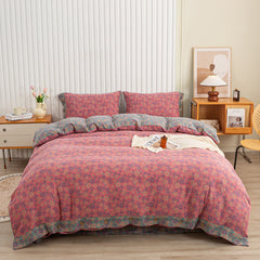 Floral cotton double yarn bedding sets