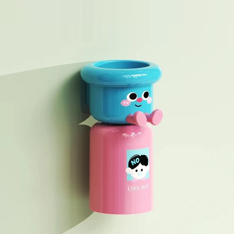 Magnetic toothbrush cup