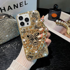 DIY iPhone Case Crystal Leopard