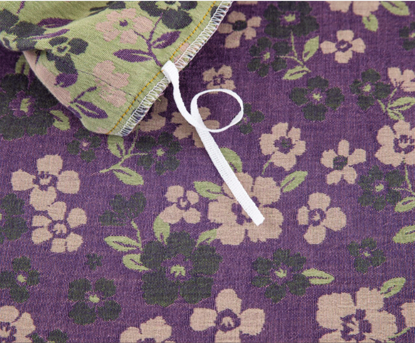 Purple Floral Cotton Gauze Bedding Sets