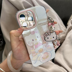 Hello Kitty iPhone 16 phone case with keychain