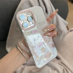 Hello Kitty iPhone 16 phone case with keychain