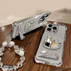Hello Kitty iPhone 16 phone case with keychain