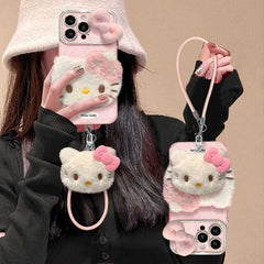 Hello Kitty iPhone 16 phone case with keychain