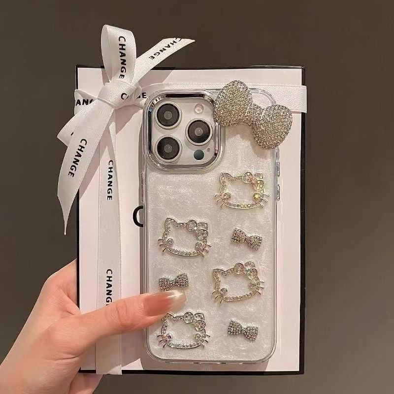 Hello Kitty iPhone 16 phone case with keychain