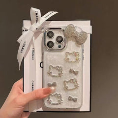 Hello Kitty iPhone 16 phone case with keychain