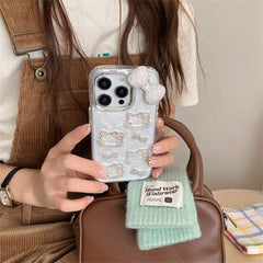 Hello Kitty iPhone 16 phone case with keychain