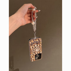DIY iPhone Case with Rhinestone Camellia