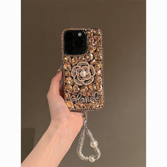 DIY iPhone Case with Rhinestone Camellia