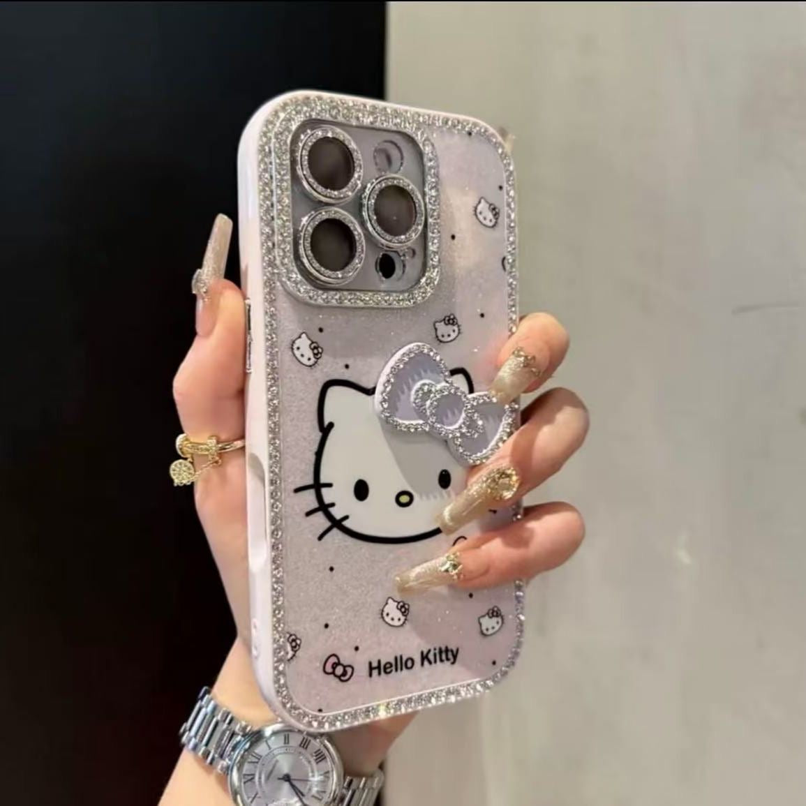IPhone 16ProMax Phone Case Diamond Hello Kitty