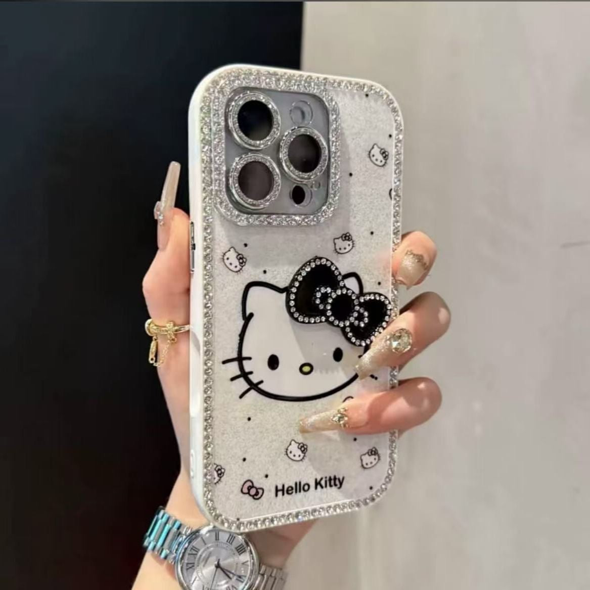 IPhone 16ProMax Phone Case Diamond Hello Kitty