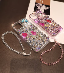 DIY iPhone Case with Rhinestones, Butterfly and Rose